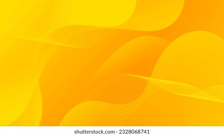 Abstract Yellow liquid background. Modern  background design. gradient color. Dynamic Waves. Fluid shapes composition.  Fit for website, banners, wallpapers, brochure, posters