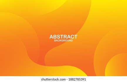 Abstract yellow liquid wave background. Fluid shapes composition. Eps10 vector