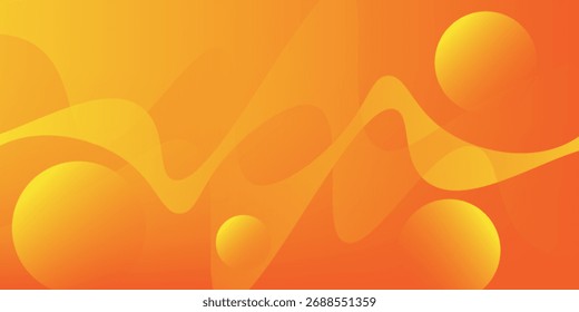 Abstract yellow liquid wave background. Fluid composition of shapes. Vector illustration