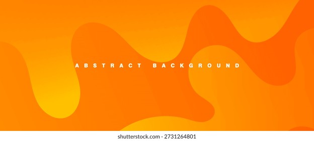 Abstrakter, gelber, flüssiger Hintergrund. Flüssige Formenzusammensetzung. Vektorgrafik. flüssiggelber Hintergrund