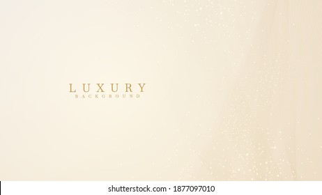 Abstract yellow luxury background with golden line , paper cut style 3d. vector illustration. - Shutterstock ID 1877097010