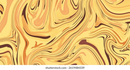 Fundo de textura de fluido de mármore amarelo abstrato