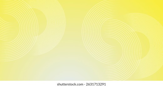 Abstract yellow modern background with circle elements. Digital technology concept. eps 10