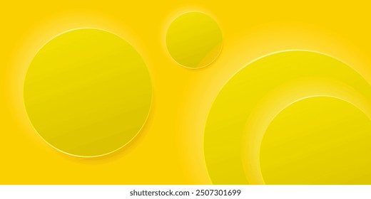 Fondo moderno amarillo abstracto con círculo brillante