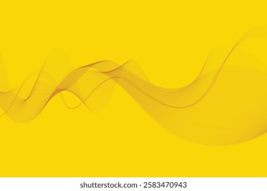 Abstract yellow modern background with wavy shape. Fit for presentation design. wallpapers, brochure, posters