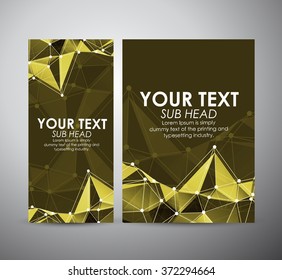 Abstract yellow Molecule. Graphic resources design template. Vector illustration