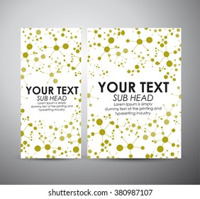 Abstract yellow Molecule. Graphics resources design template. Vector illustration