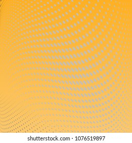 Abstract yellow monochrome halftone pattern. Soft curves. Design template vector illustration with dots. Modern dotted background for web sites,sticker labels, banners, corporate identity,cover design
