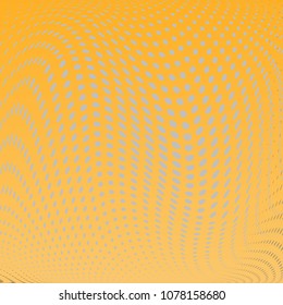 Abstract yellow monochrome halftone pattern. Soft curves. Design template vector illustration with dots. Modern dotted background for web sites,sticker labels, banners, corporate identity,cover design