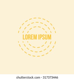 Abstract yellow monogram logo icon vector design. Universal creative  symbol.