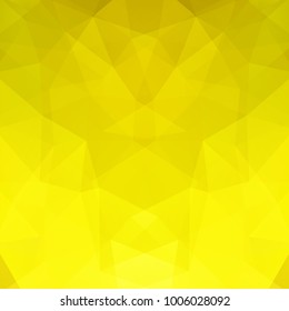 Abstract yellow mosaic background. Triangle geometric background. Design elements. Vector illustration