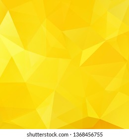 Abstract yellow mosaic background. Triangle geometric background. Design elements. Vector illustration