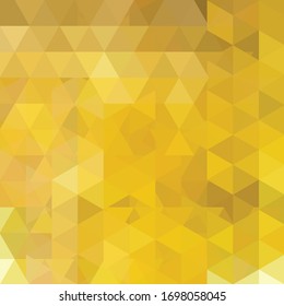 Abstract yellow mosaic background. Triangle geometric background. Design elements. Vector illustration