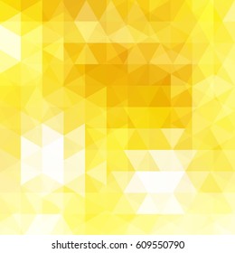 Abstract yellow  mosaic background.  Triangle geometric background. Design elements. Vector illustration