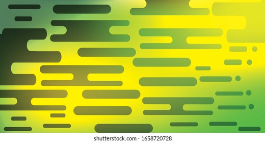 Abstract yellow mustard Rounded Lines Halftone Transition. Vector Background