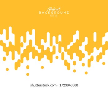 Abstract Yellow Mustard Rounded Lines Halftone Transition. Vector Background Illustration. Flow Vertical Design. Summer Melting Concept.
