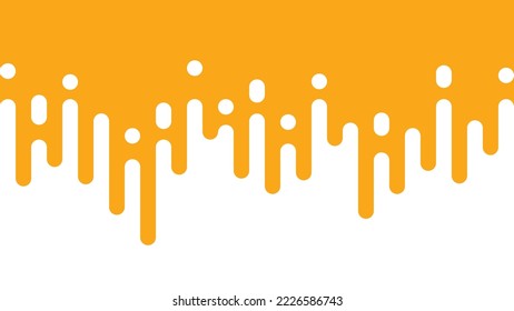 Abstract yellow mustard Rounded Lines Halftone Transition. Waterfall or melting lines geometric pattern. Flow liquid design.