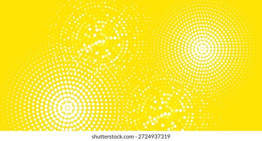 Abstract yellow mustard Rounded Lines Halftone Transition. Vector Background Illustration