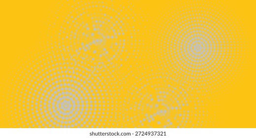 Abstract yellow mustard Rounded Lines Halftone Transition. Vector Background Illustration