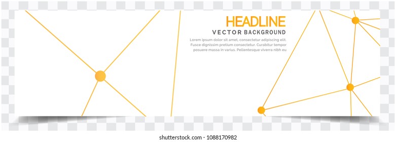 Abstract Yellow Network White Background Headline Vector Image
