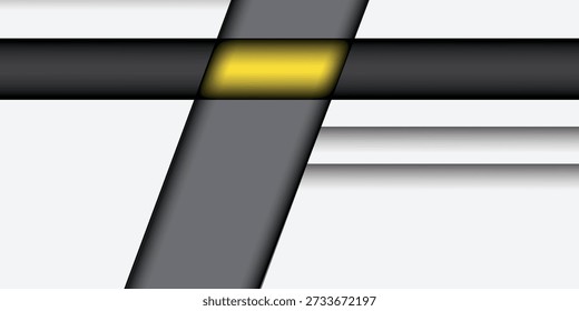 Abstractas amarillo sobre gris estilo de superposición de diseño moderno de Ilustración vectorial de fondo.