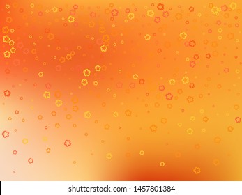 Abstract yellow orange autumn wallpaper with star elements. Editable colorful vector illustration for greeting card, festive, invitation, flyer, textile design.