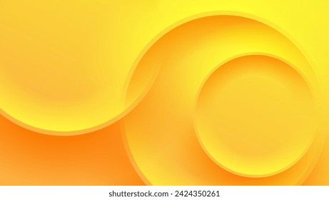 fondo abstracto amarillo naranja con textura de círculo. ideal para banner, póster, cubierta, web, etc. ilustración vectorial