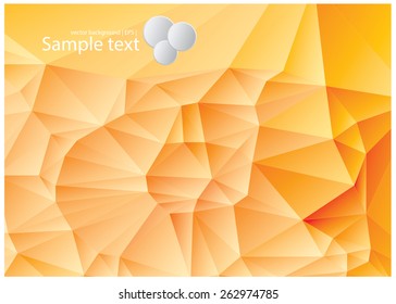 Abstract yellow & orange background consisting of polygons.