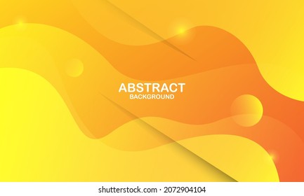 Abstract yellow and orange background. Trendy gradient shapes composition. Cool background design for posters. Vector illustration