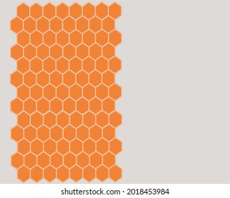 Abstract yellow orange beehive raster background plate icon Honeycomb