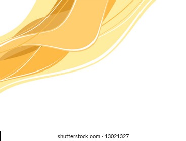 Abstract yellow, orange and brown waves