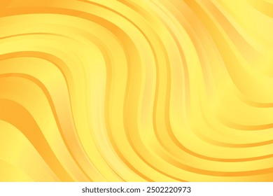 Abstract yellow, orange color glowing stripped pattern backdrop, wavy texture background. Aesthetic yellow fluid wallpaper. Elegant curvy banner for presentation, social media, poster, web banner