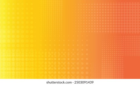 abstract yellow and orange color gradient background with graphic dot pattern decoration