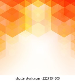 abstract yellow, orange color hexagon background. vector. geometric pattern with gradient. ideas for your business presentations, printing, design