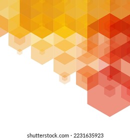 abstract yellow, orange color hexagon background. vector. geometric pattern with gradient. ideas for your business presentations, printing, design.