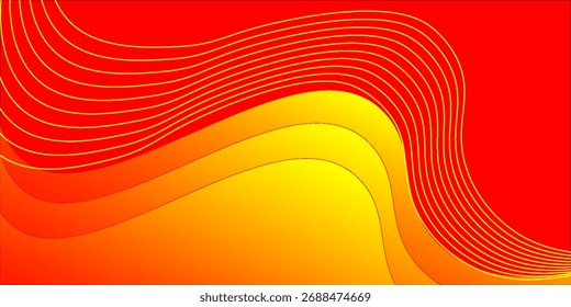 Abstractas degradado de colores naranjas amarillos con fondo de textura de patrón de líneas onduladas. Uso para el concepto moderno del negocio del diseño.