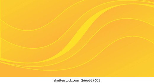 Fondo abstracto de la curva amarilla y naranja. Vector Anuncio largo para Diseño gráfico, Anuncio, cartel, cabecera. Eps 10