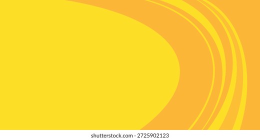 abstract yellow and orange curve background. Vector long banner for graphic design, banner, poster, header. Eps 10	