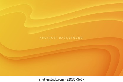 abstract yellow orange dynamic wavy shadow and light modern design geometric futuristic vector background illustration.