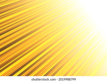 Abstract yellow and orange elegant stripe diagonal lines light on black background. Vector illustration