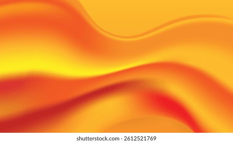 Abstract Yellow and Orange Fluid Background