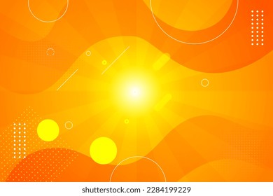 Abstract yellow and orange fluid shape modern background