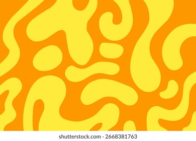 Abstractas Vector de fondo de forma fluida amarillo y naranja, perfecto para el diseño moderno, carteles creativos y vibrantes obras de arte digitales.