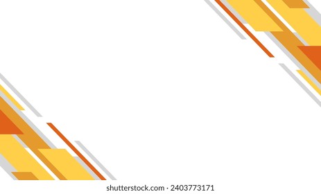 fondo geométrico abstracto amarillo y naranja con diseño plano y espacio de copia para el texto