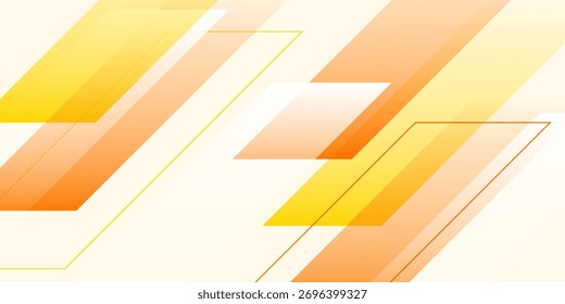 Abstract yellow and orange geometric background with modern diagonal lines