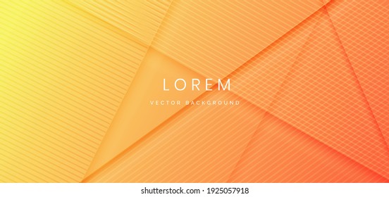 Resumen de fondo degradado amarillo y naranja con líneas diagonales. Puede usar para publicidad, afiche, plantilla, presentación comercial. Ilustración del vector