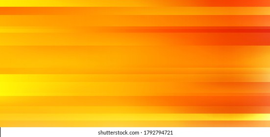 Abstract yellow and orange gradient color blurred motion background. Stripes horizontal movement wallpaper. Vector illustration