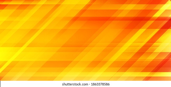 Abstract yellow and orange gradient color blurred speed motion background. Stripes horizontal movement wallpaper. Vector illustration