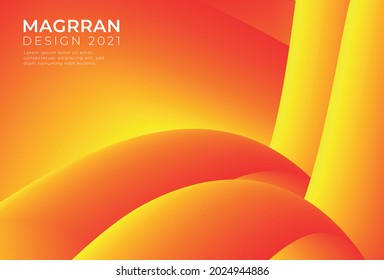 Abstract yellow orange gradient shapes background for Poster, Banner, cover, print, promotion, sale. Modern minimal Background vector design template