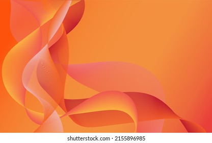 abstract yellow and orange gradient wavy lines background